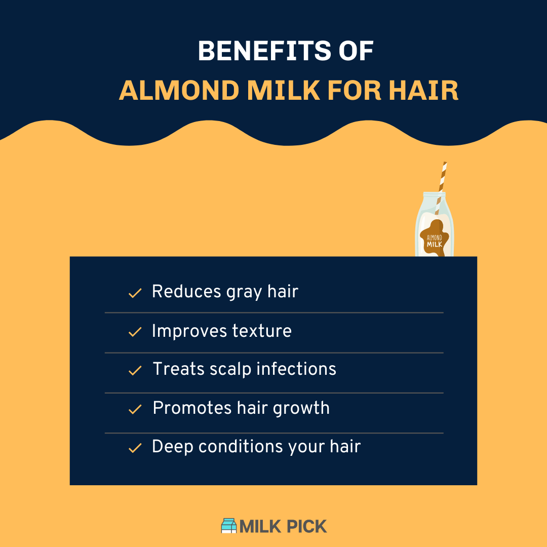 benefits of almond milk for hair