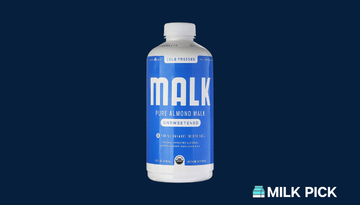 malk almond milk - dark background