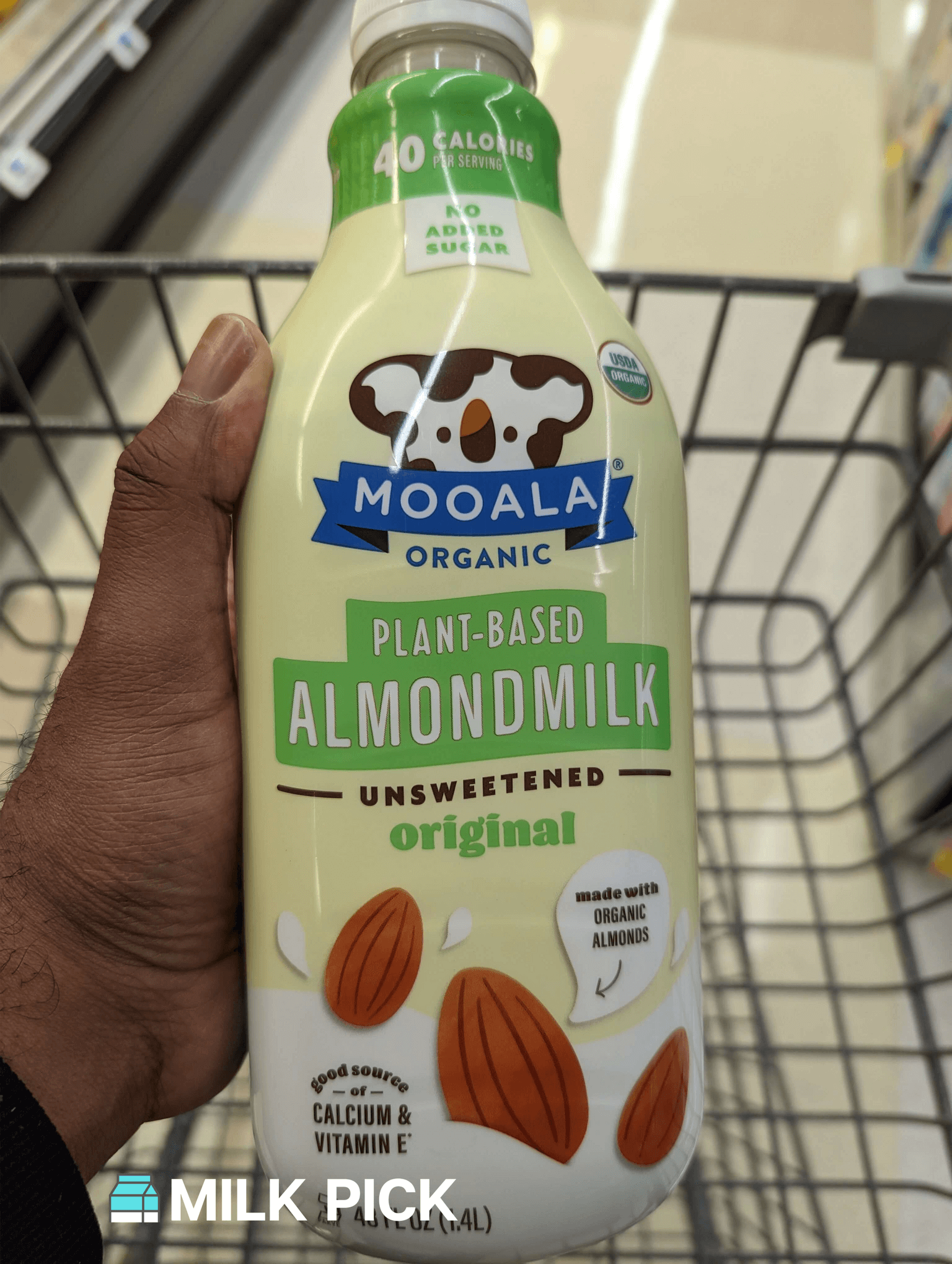 mooala unsweetened almond milk bottle