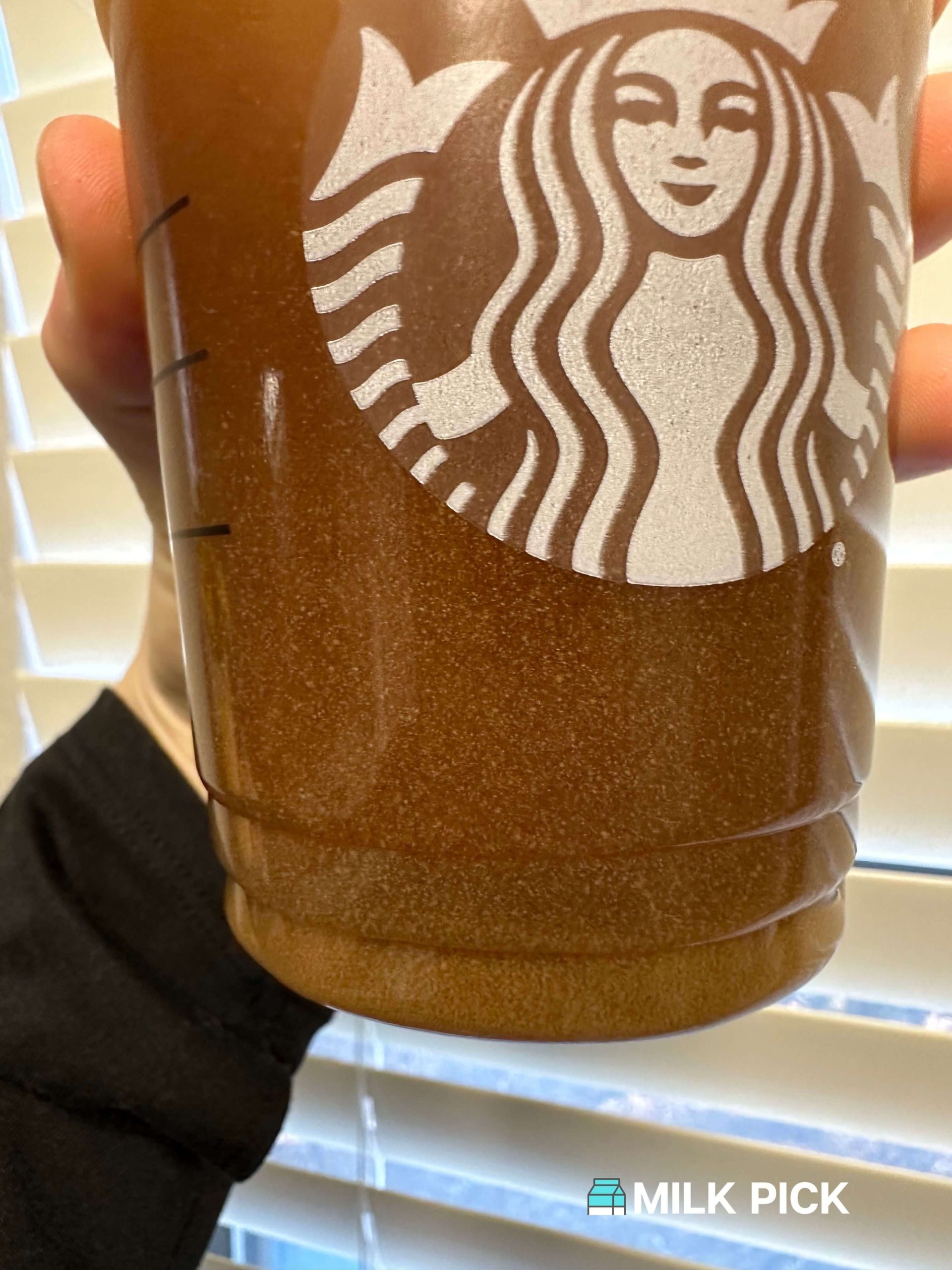 Starbucks Iced Coffee With Almond Milk Close Up