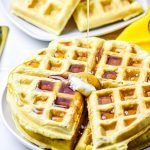 almond milk waffles landscape photo