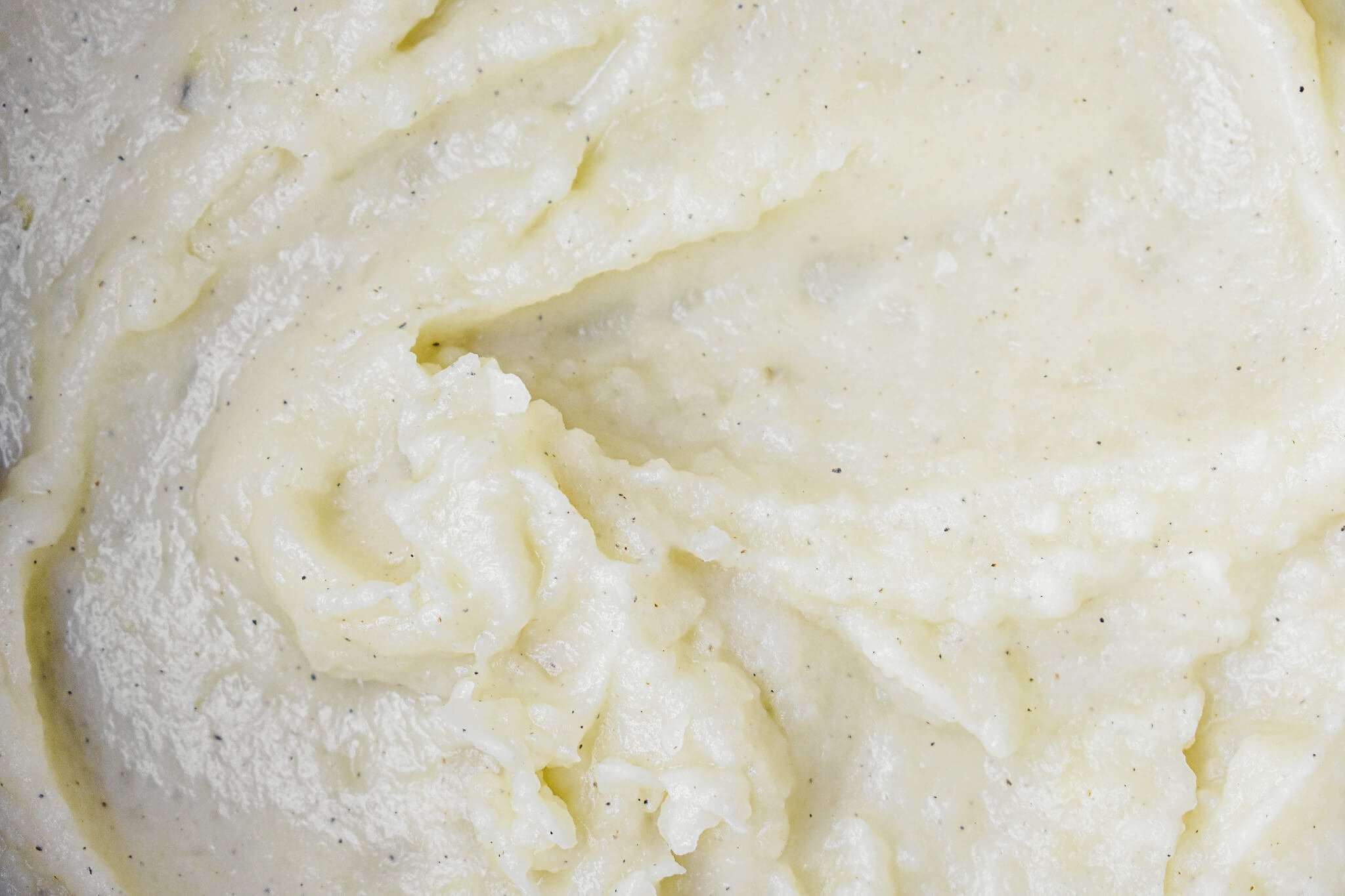 closeup of almond milk mashed potatoes