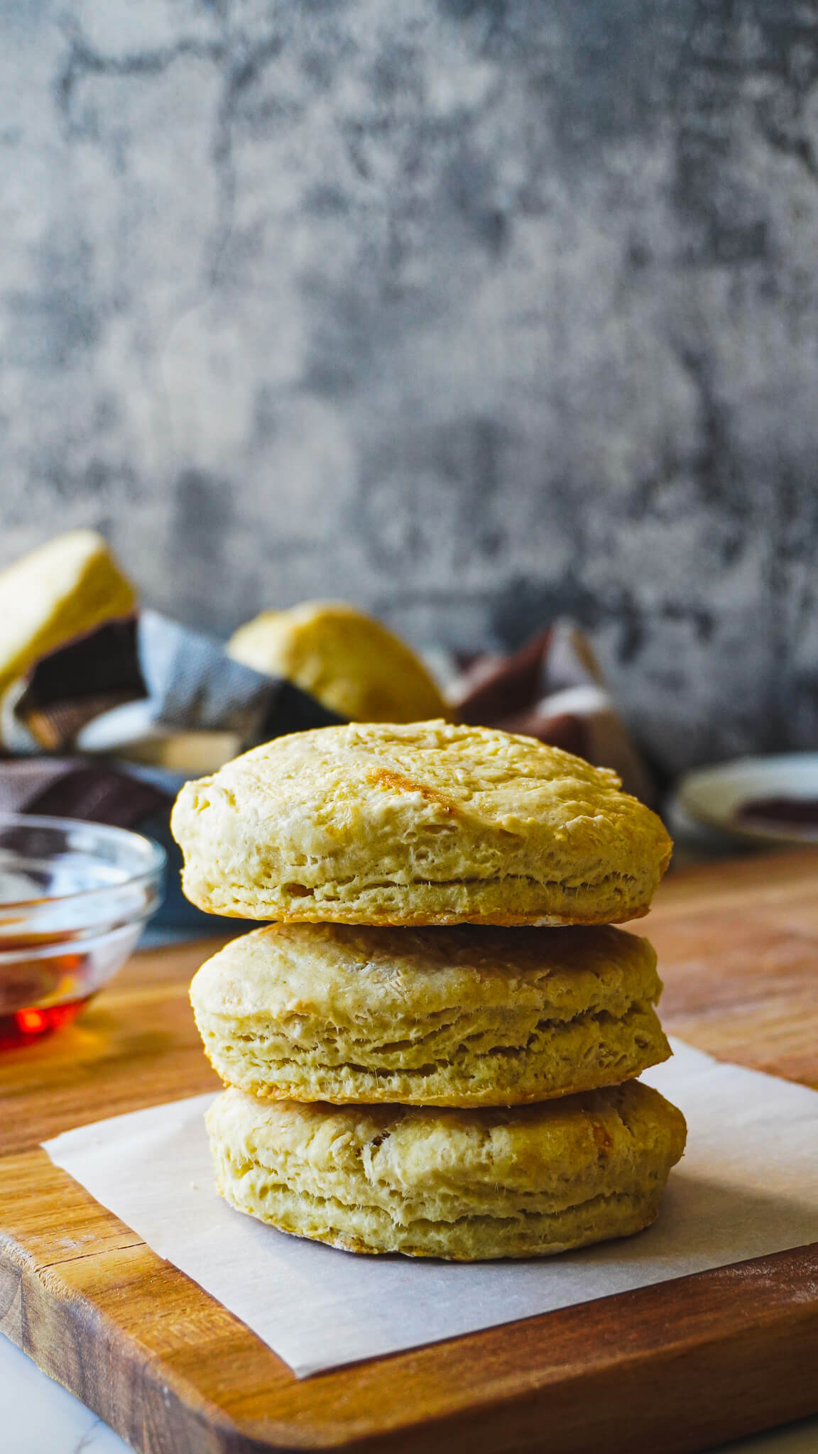 almond milk biscuits stacked