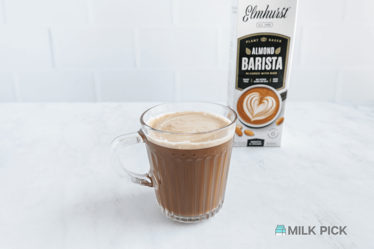 elmhurst almond barista milk curdling test