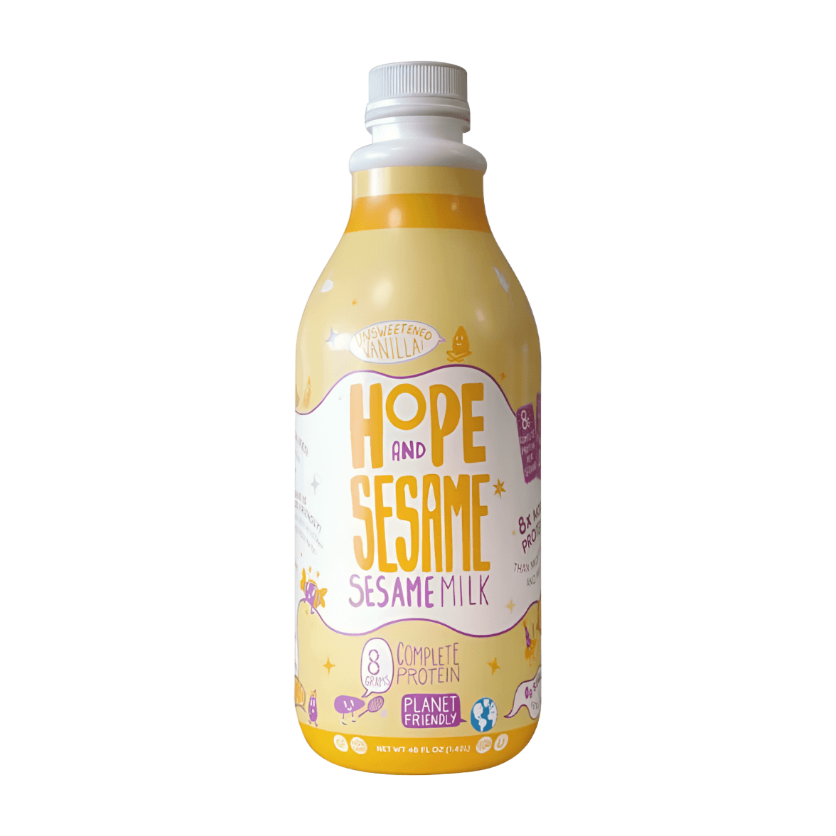 Hope And Sesame Refrigerated Unsweetened Vanilla Sesamemilk