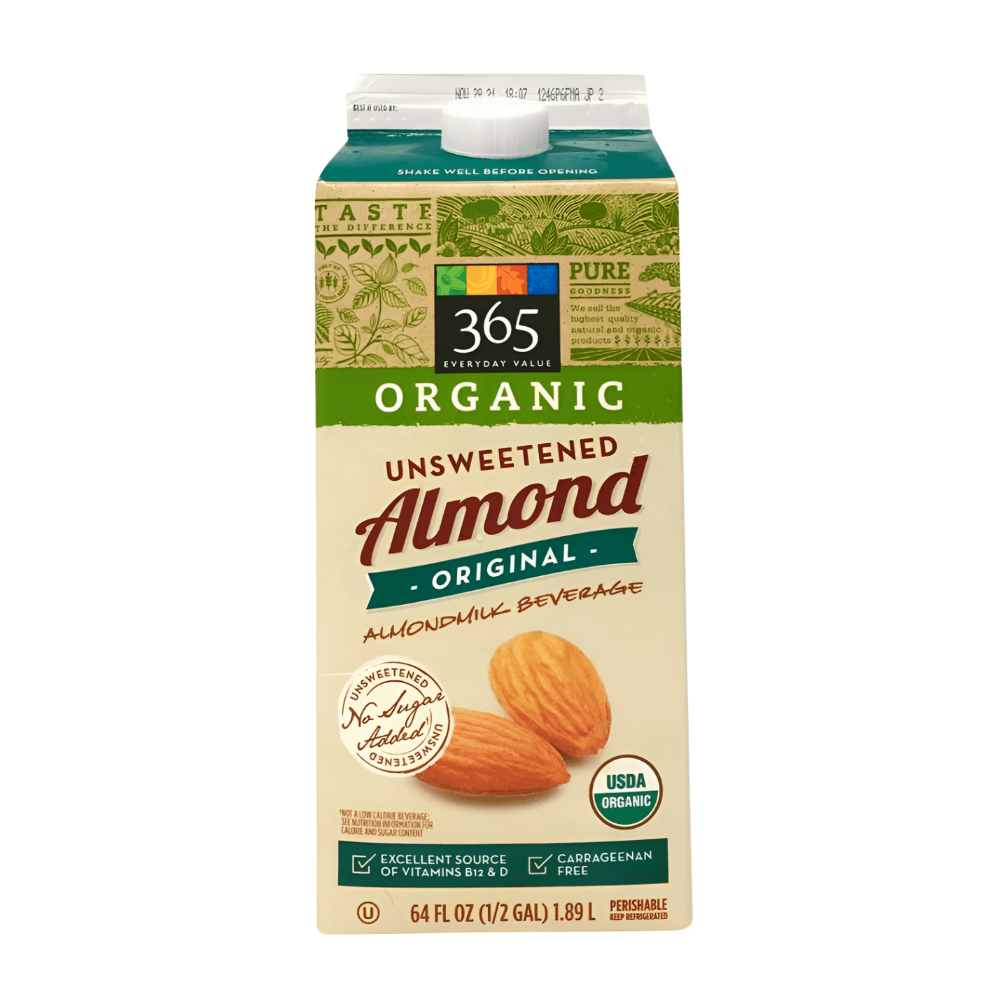 Wholefoods 365 Unsweetened Almond Milk