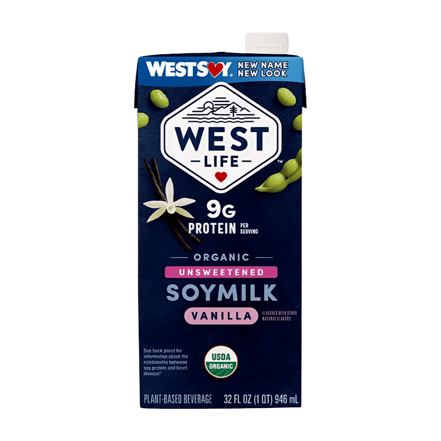 West Life Organic Unsweetened Soymilk Vanilla