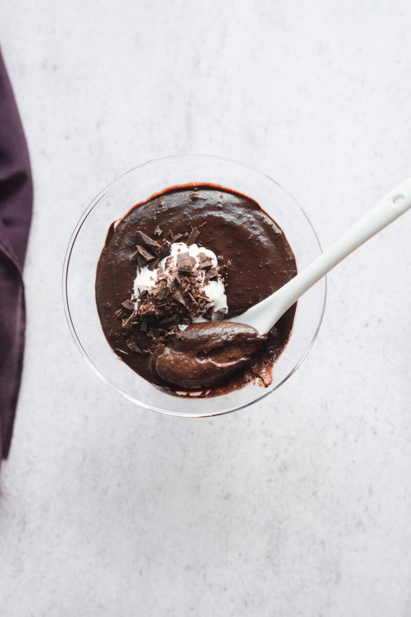 dairy-free chocolate avocado pudding